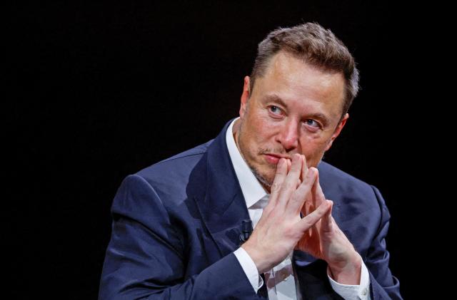 Elon Musk, Chief Executive Officer of SpaceX and Tesla and owner of Twitter, gestures as he attends the Viva Technology conference dedicated to innovation and startups at the Porte de Versailles exhibition centre in Paris, France, June 16, 2023. 