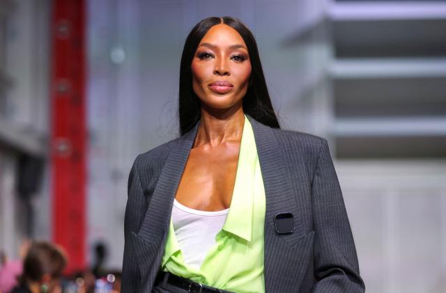 Naomi Campbell presents a creation by designers Sebastien Meyer and Arnaud Vaillant as part of their Spring/Summer 2024 Women's ready-to-wear collection show for fashion brand Coperni during Paris Fashion Week in Paris, France, September 29, 2023. REUTERS/Johanna Geron