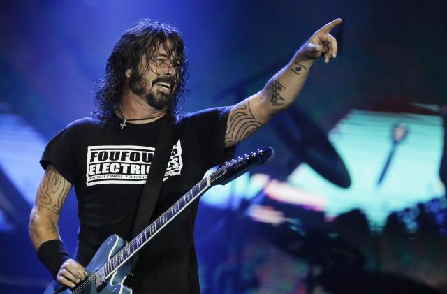 FILE - In this Sept. 29, 2019, file photo, Dave Grohl of the band Foo Fighters performs at the Rock in Rio music festival in Rio de Janeiro, Brazil. Foo Fighters have announced a new album is in the works, the first since the death of the band’s drummer, Taylor Hawkins. (AP Photo/Leo Correa, File)